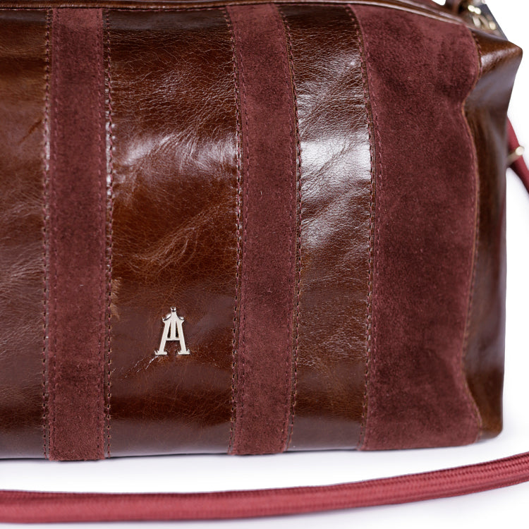 Mini Halo Stripe Acajou Burgundy