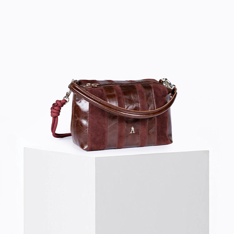 Mini Halo Stripe Acajou Burgundy