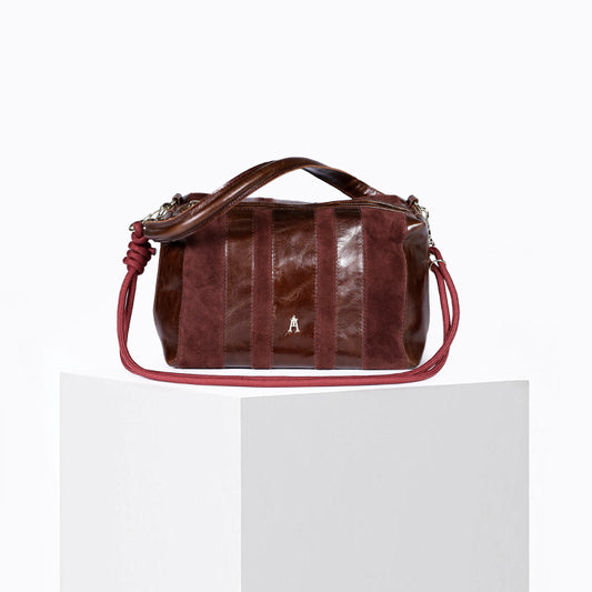 Mini Halo Stripe Acajou Burgundy