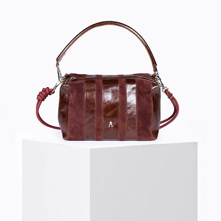 Mini Halo Stripe Acajou Burgundy