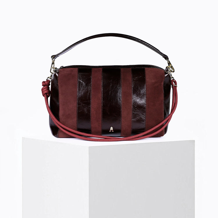 Halo Stripe Acajou Burgundy
