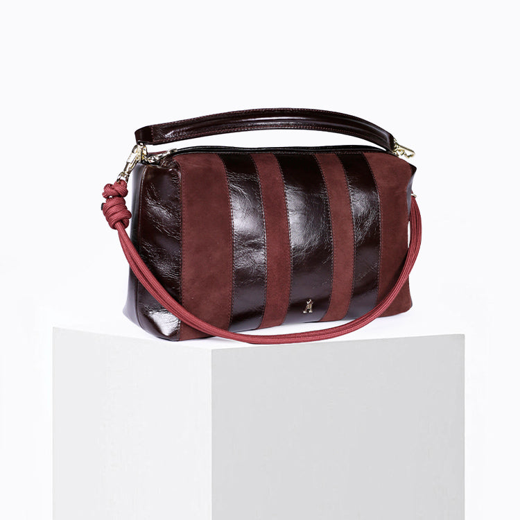 Halo Stripe Acajou Burgundy