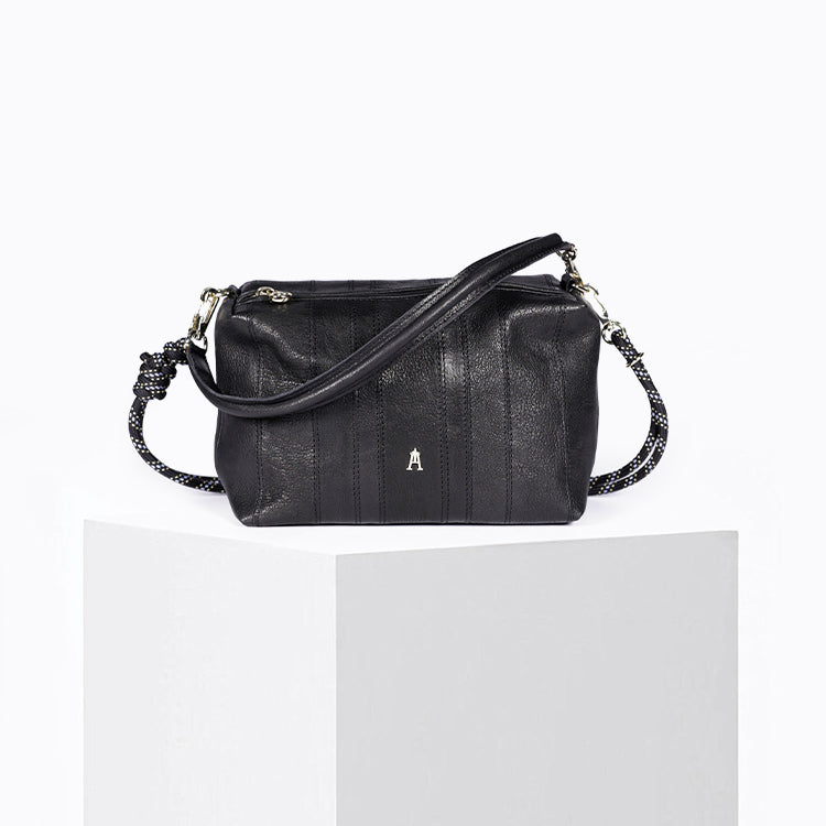 Mini Halo Stripe Wash Noir