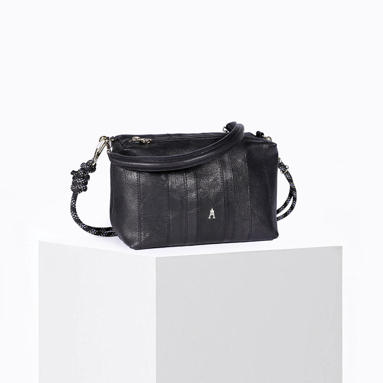 Mini Halo Stripe Wash Noir
