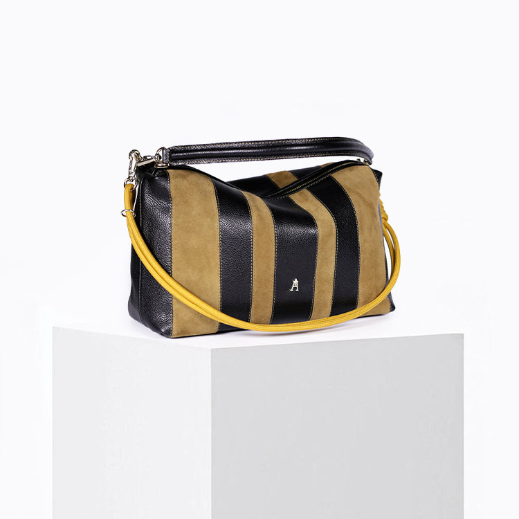 Halo Stripe Noir Sepia