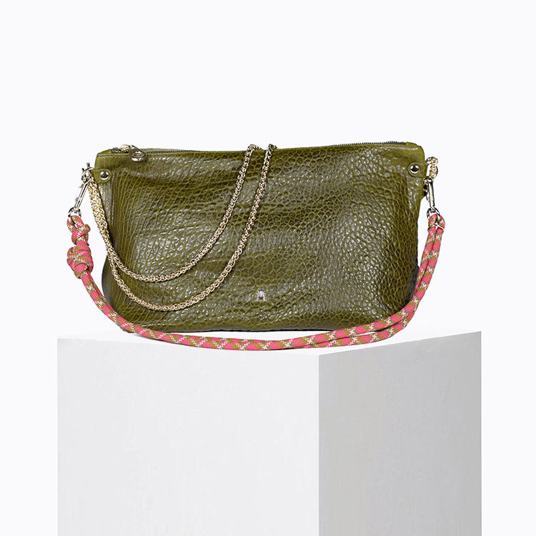 Sac Mallow en cuir Bubble Olive