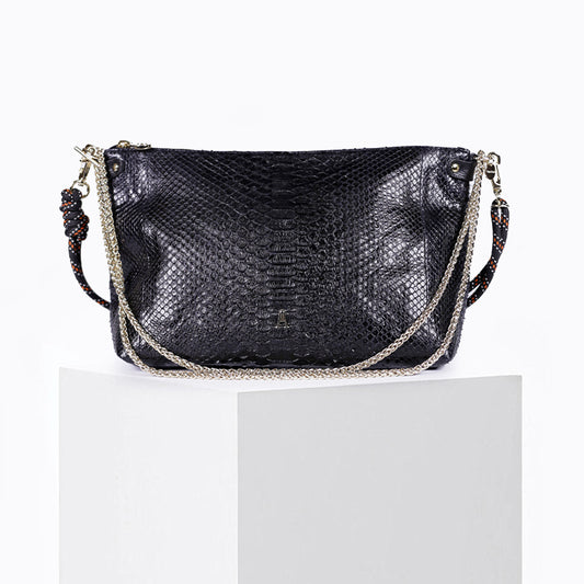 Sac Mallow Python Noir
