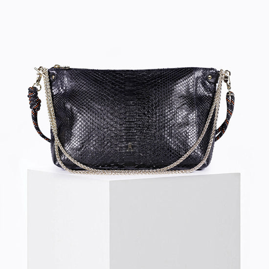 Sac Mallow Python Noir