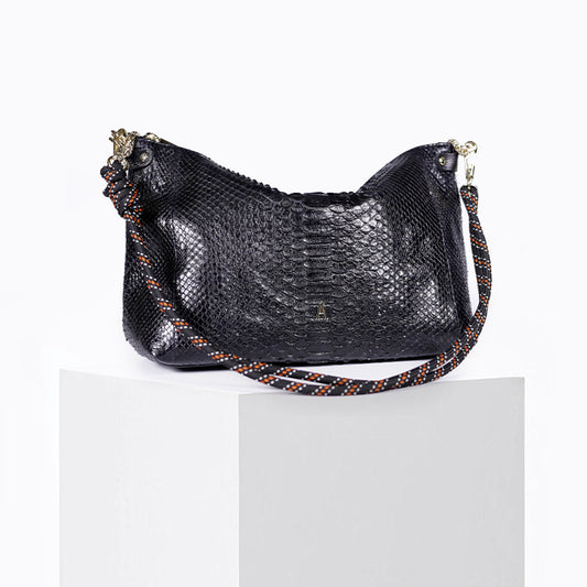 Sac Mallow Python Noir