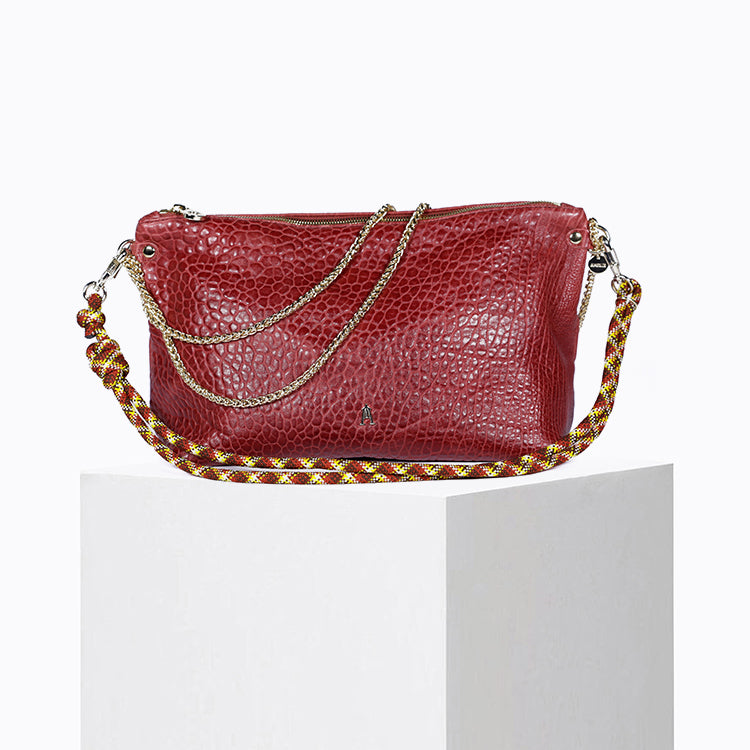 Sac Mallow en cuir Bubble Red