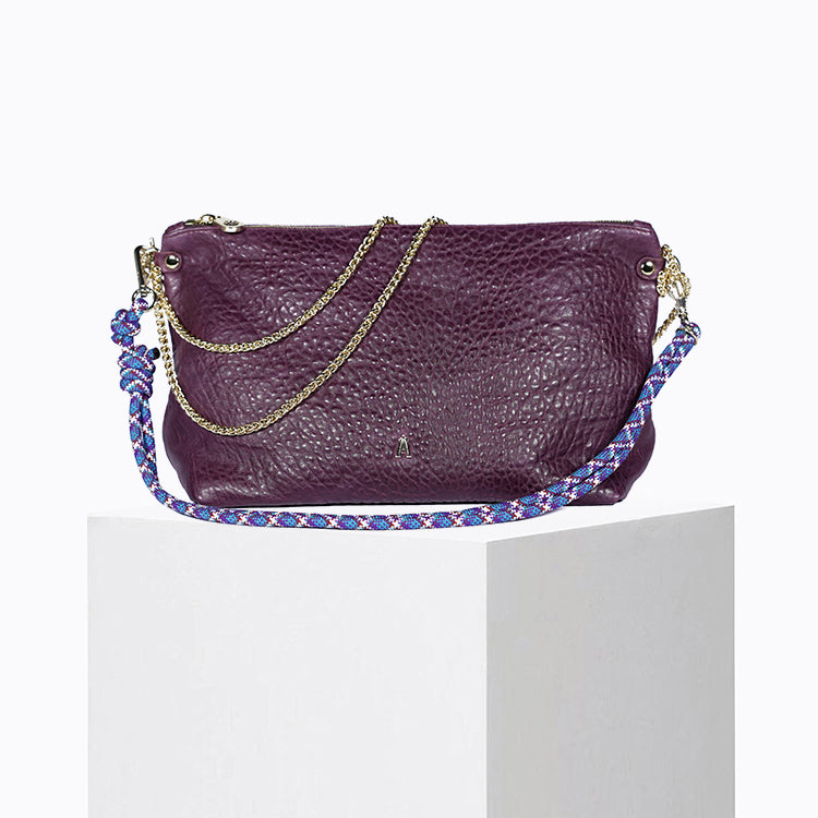 Sac Mallow en cuir Bubble Violet