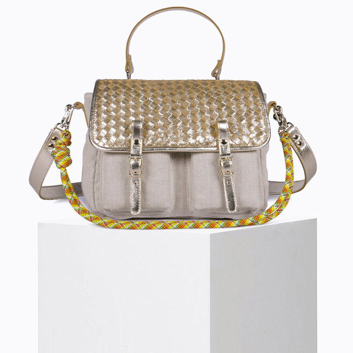 craie Sac Mini Maths toile Tressé Or Ventes flash Sacs