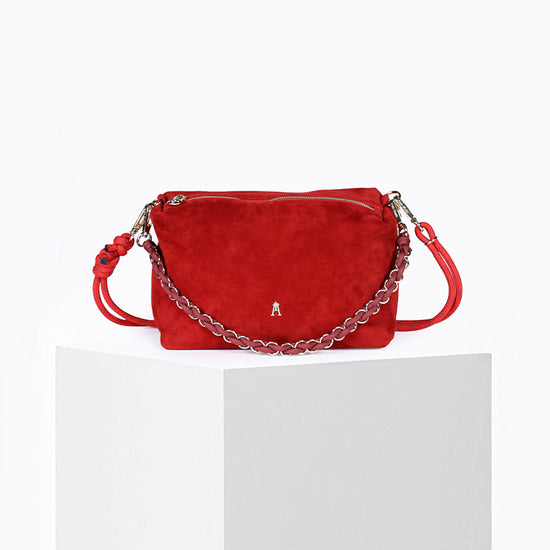 Mini Halo Suede Rouge