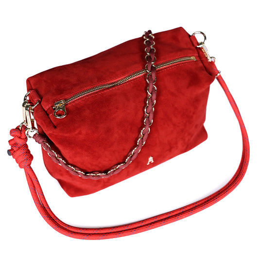 Mini Halo Suede Rouge