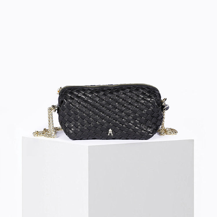 Pochette Nuage Tressé Noir