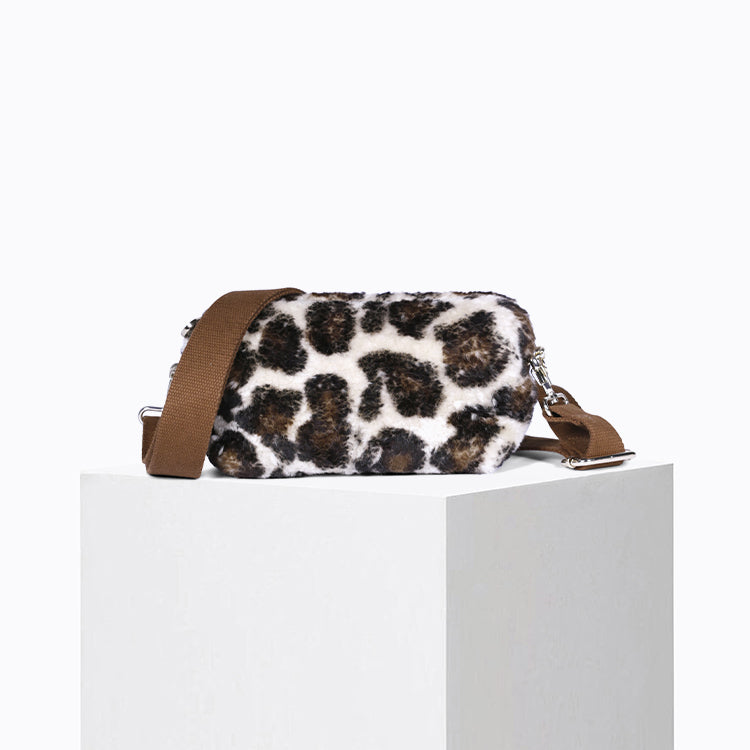 Leopard Wool Cloud Clutch