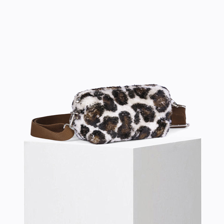 Leopard Wool Cloud Clutch