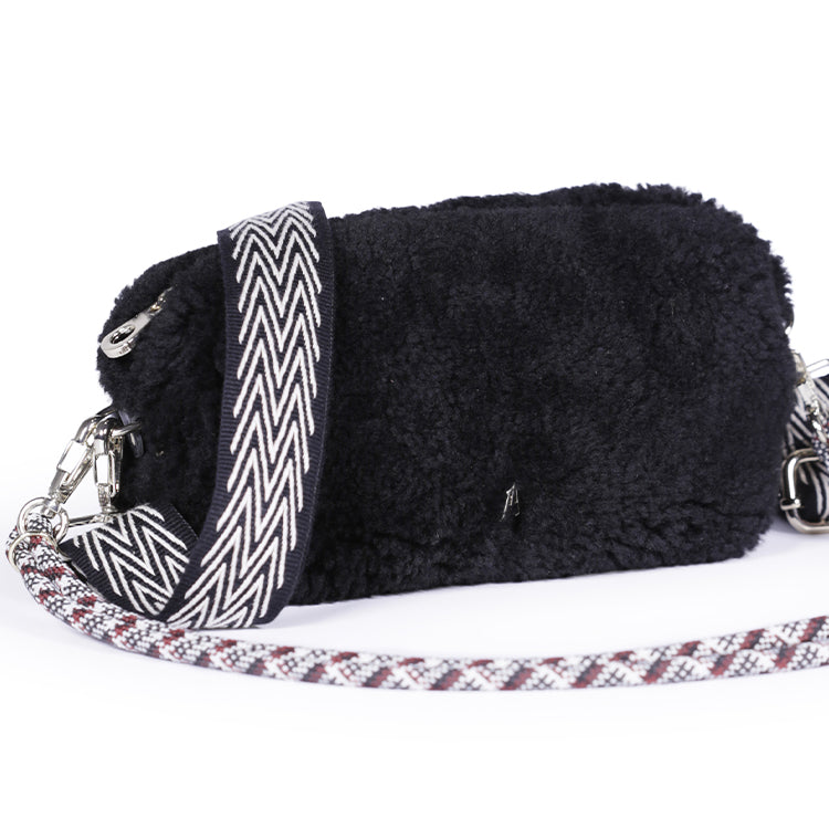 Pochette Nuage Laine Noir