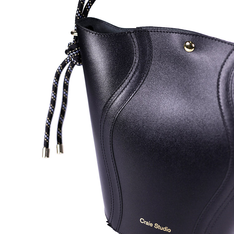 Wave Calf Leather Black
