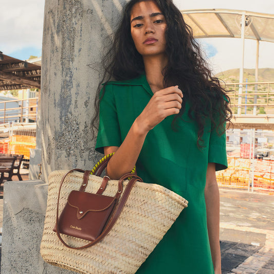 Panier Monday Tan Lime