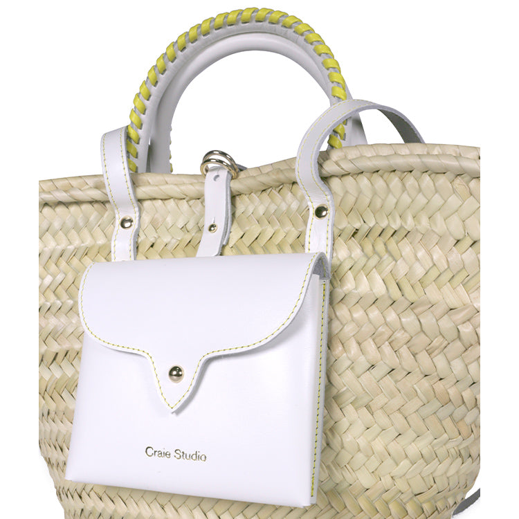 Panier Monday Blanc Jaune