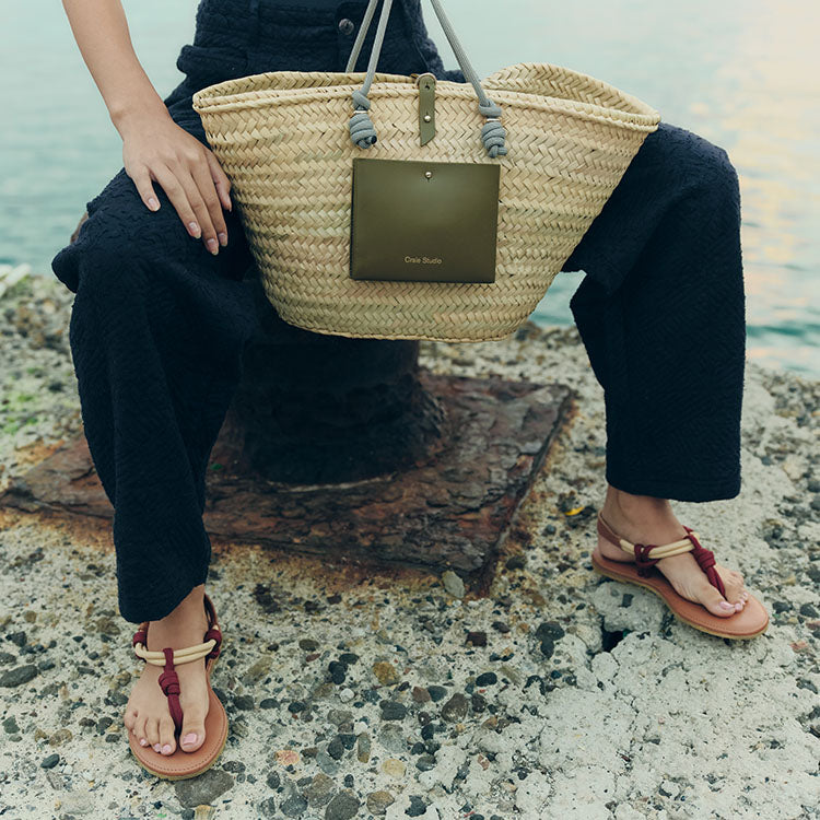 Sandales Pépite Bordeaux Vanille