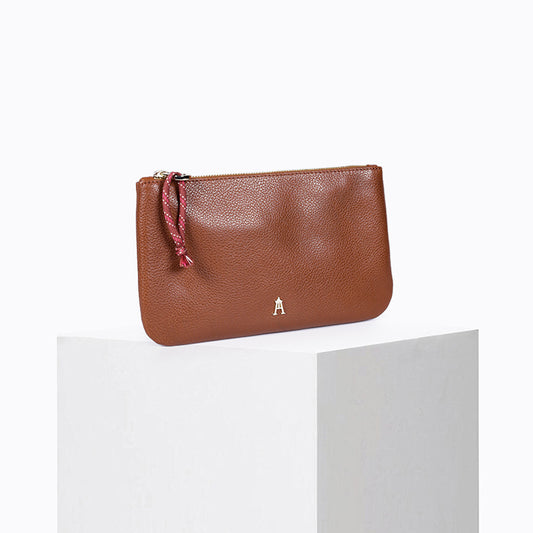 Petite Pochette Grainé Coffee
