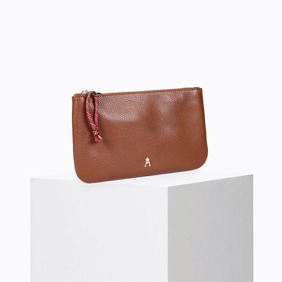 Petite Pochette Grainé Coffee