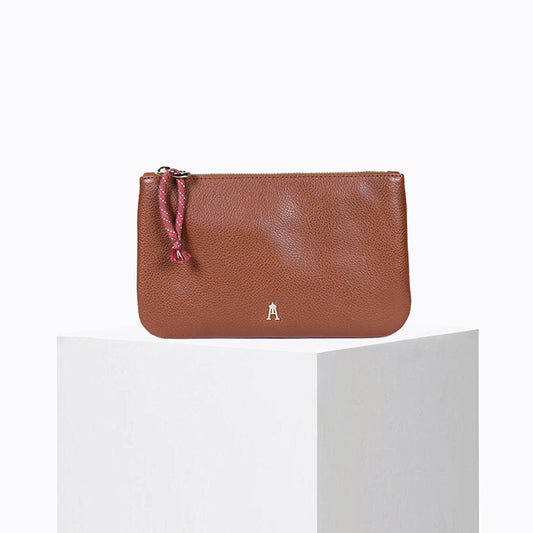 Petite Pochette Grainé Coffee