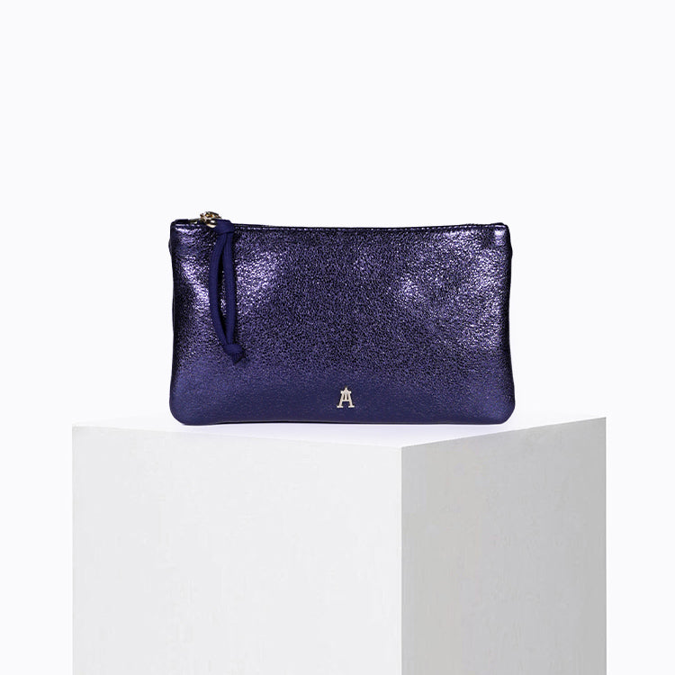 Petite Pochette Métal Bleu