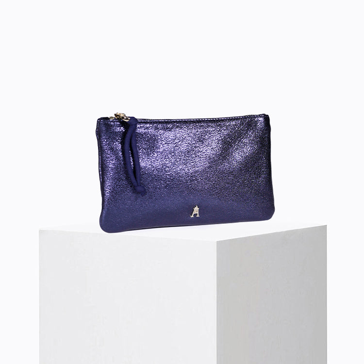 Petite Pochette Métal Bleu