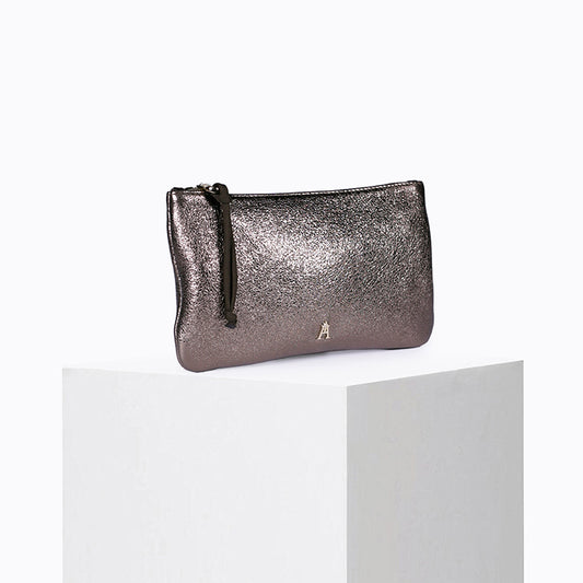 Petite Pochette Métal Taupe