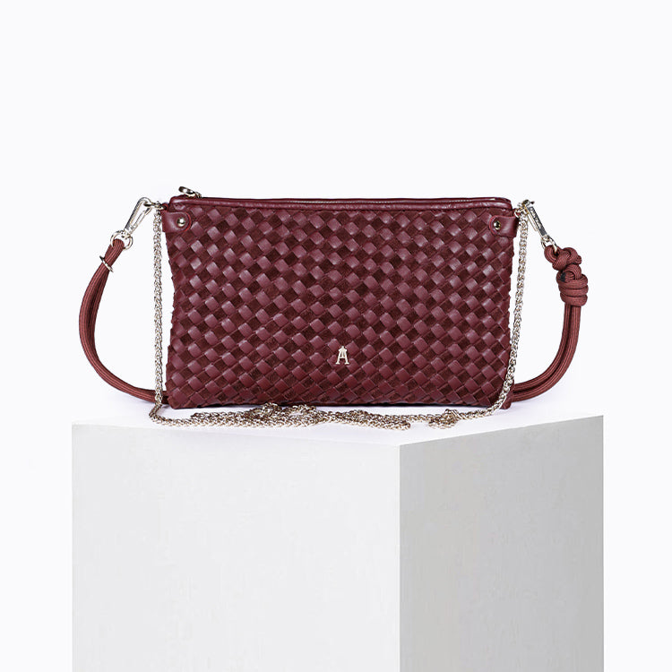 Pillow Tresse Bi Burgundy