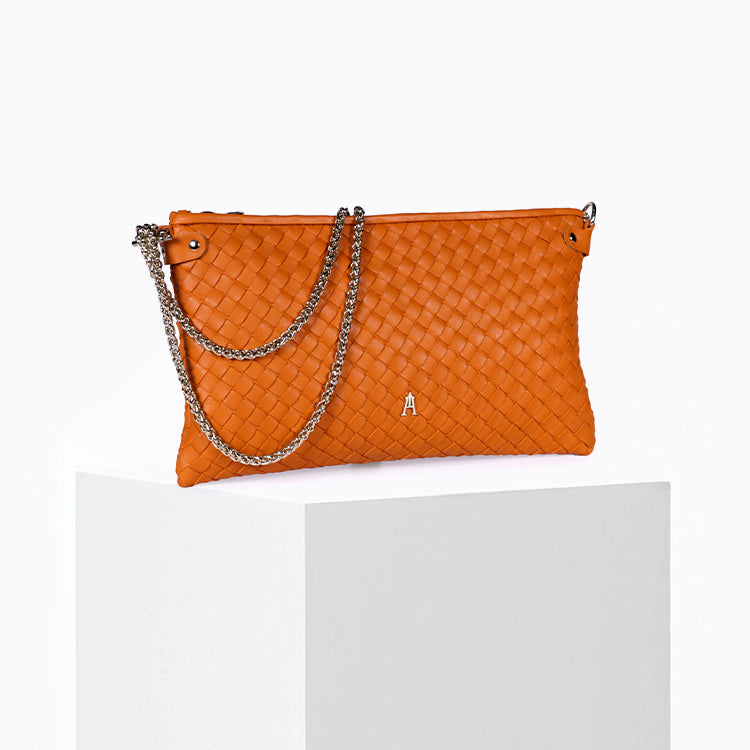 Orange Braided Pillowcase