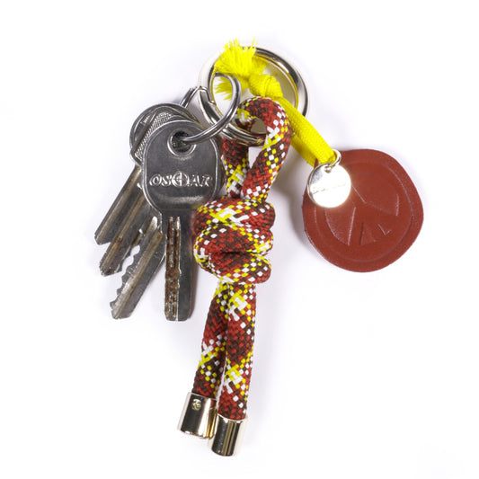 Porte Clefs Square Marron