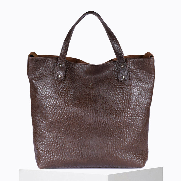 Sac Cabas Ruban cuir Bubble Brun