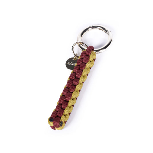 Porte-clefs Scoubidou Bordeaux Moutarde