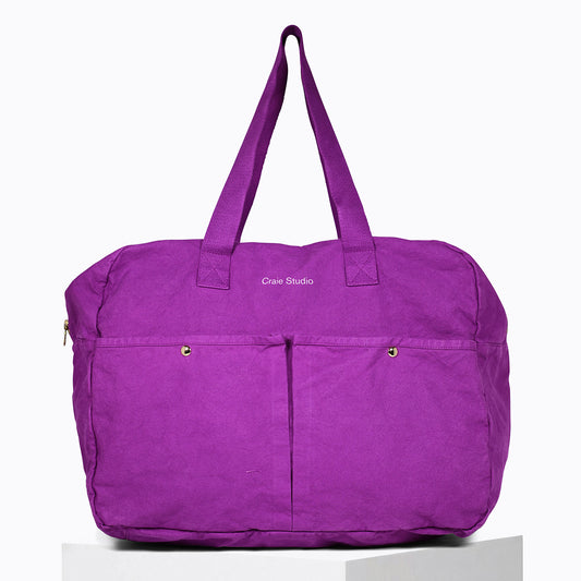 Week-end bag coton Violet