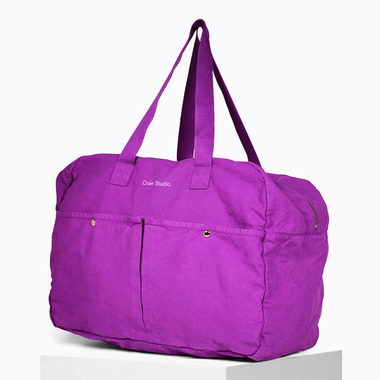 Week-end bag coton Violet