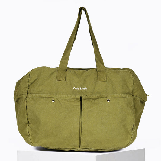 Weekend Bag cotton Khaki green