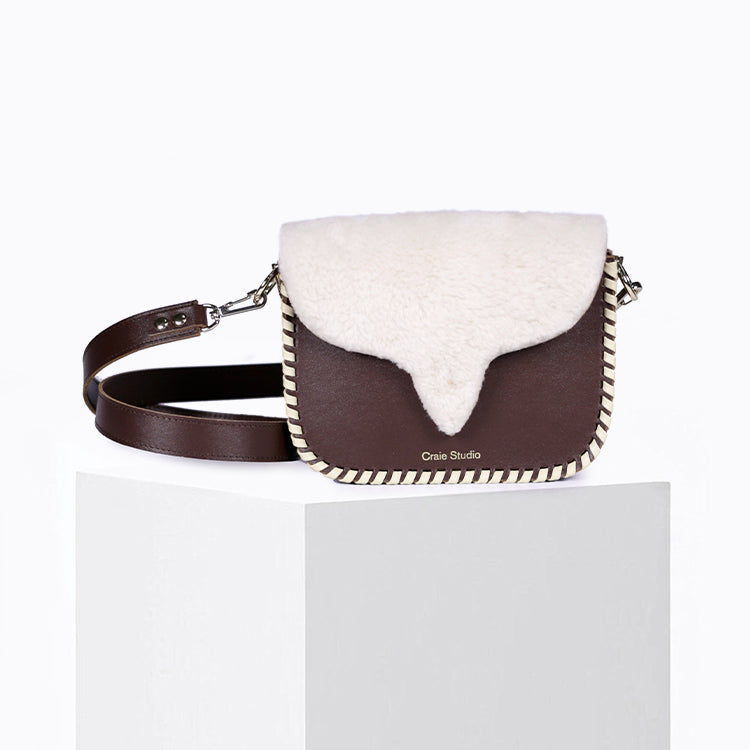 West Calf Leather Wool Choco H26