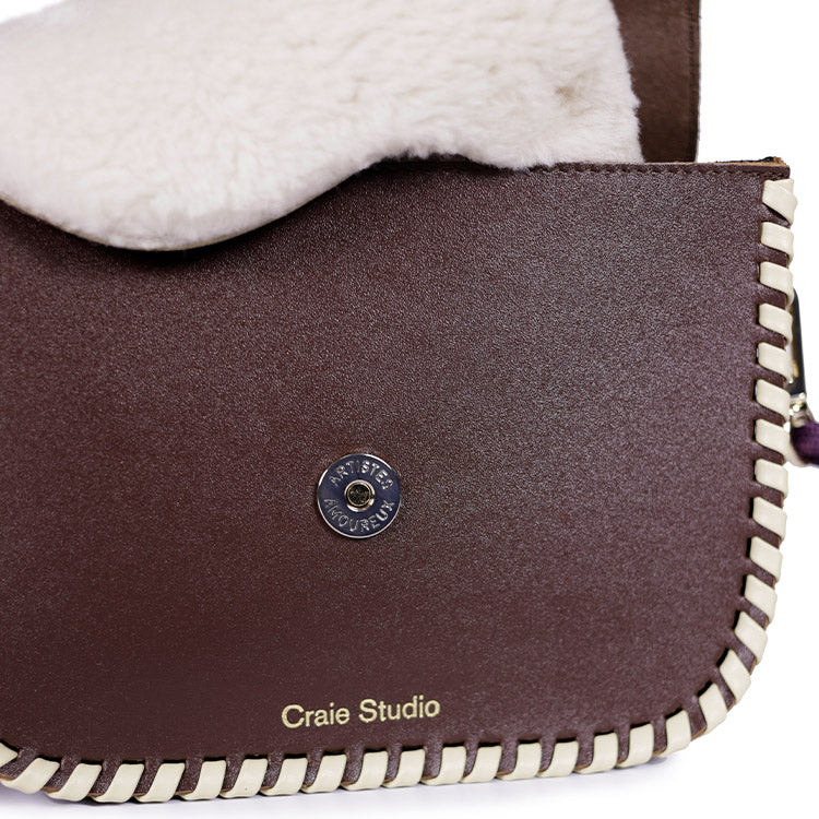 West Calf Leather Wool Choco H26