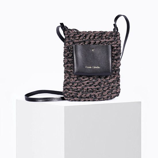 Sac Zephyr en macramé Noir Mix