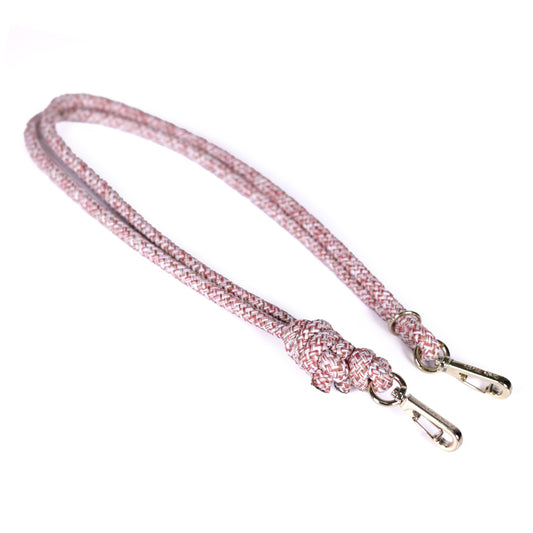 Bandoulière corde Chiné Rose