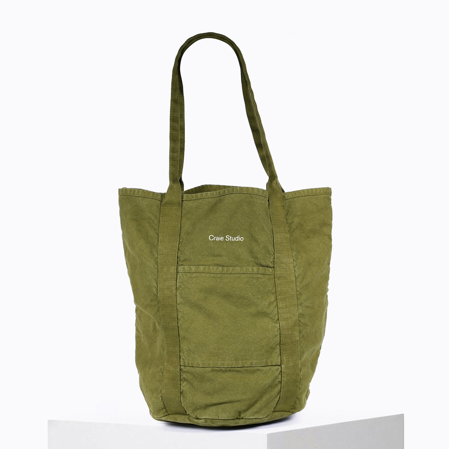 Small cotton tote bag Khaki green
